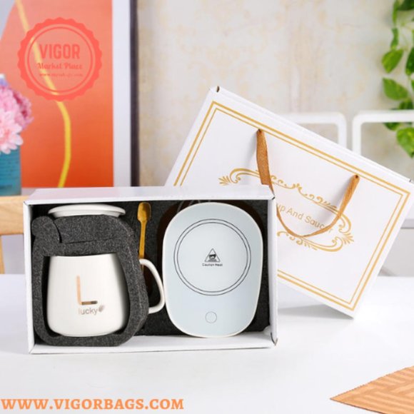 Vacuum Flask Thermos Cup & Luxury Coffee Mug Table Top USB Charging Combo Pack - Picture 10 of 12